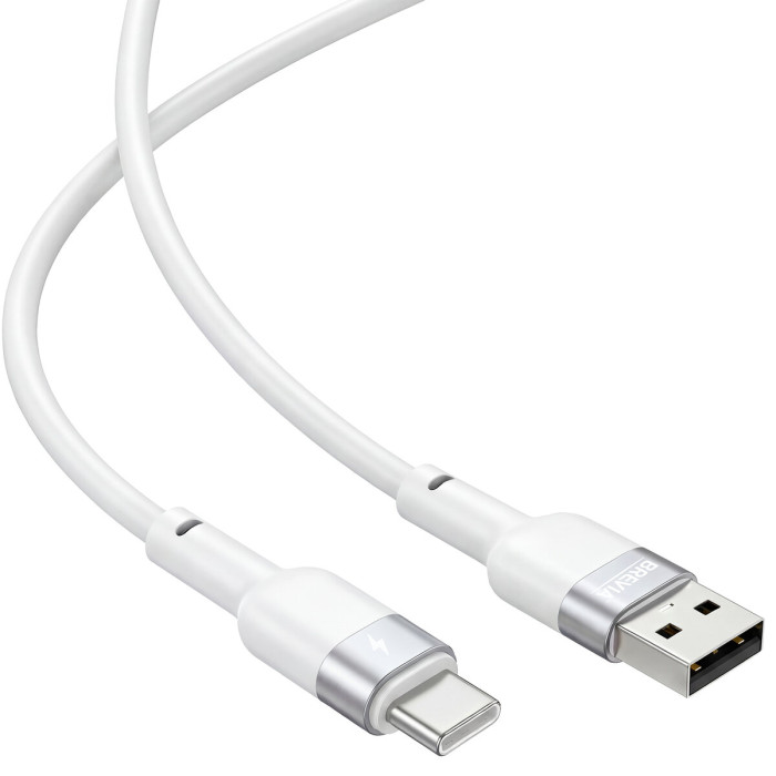 Кабель Brevia USB to Type-C 2,4A 1,2м, білий ZIP (52120WUCZ1)