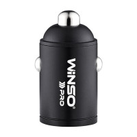 Автомобільний зарядний пристрій Winso Pro 38W USB-C+USB-A mini Metal