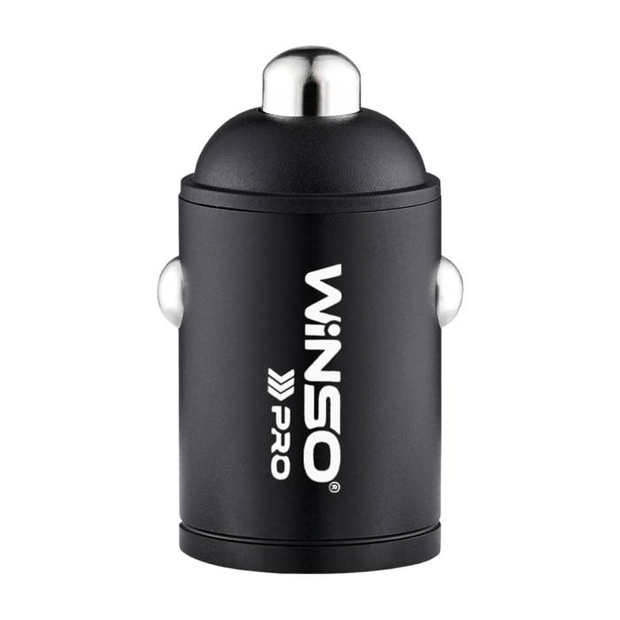 Автомобільний зарядний пристрій Winso Pro 38W USB-C+USB-A mini Metal