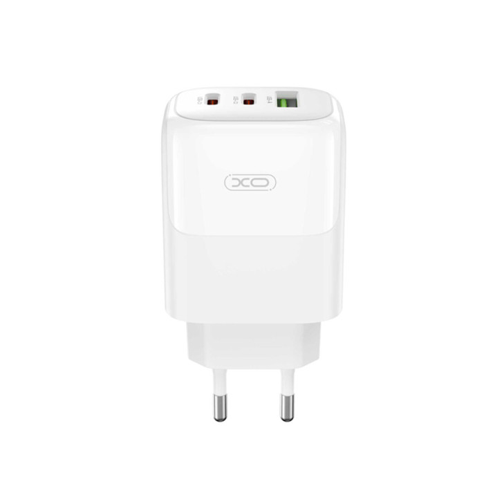 Мережевий зарядний пристрій XO L139 1USB-A 45W+2USB-C 65W білий