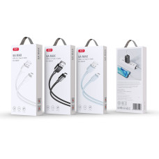 Кабель XO PVC Shiny Colorful USB to Micro USB 5А 1м чорний