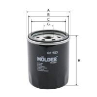Фільтр масляний Molder Filter OF 953 (WL7323, OC1063, W71273)