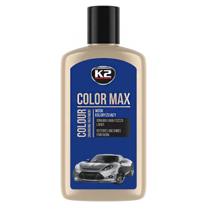 Поліроль для кузова K2 Color Max восковий синій 250мл