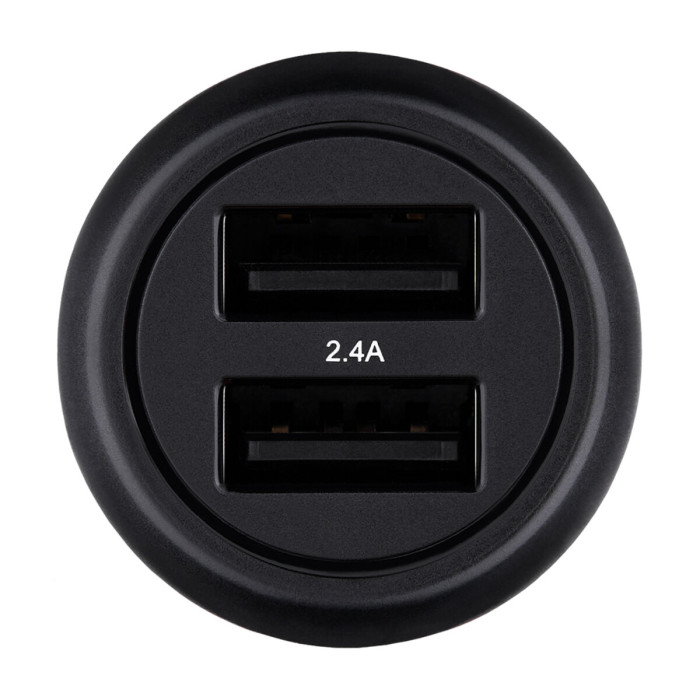 Автомобільний зарядний пристрій Brevia ePower DualDrive 12W 2xUSB-A чорний