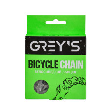 Ланцюг велосипедний Grey's 10шв. SH10 Silver/Silver, 116 ланок