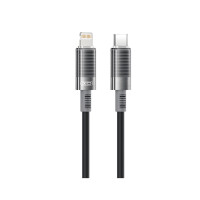 Кабель XO Brushed Silicone USB to Lightning 6A 1м чорний