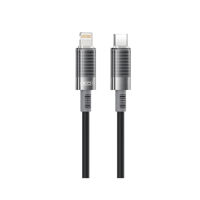 Кабель XO Brushed Silicone USB to Lightning 6A 1м чорний