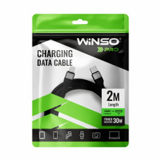 Кабель Winso Pro Type-C to Lightning 30W TPE+плетіння 2м чорний