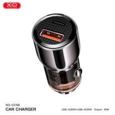 Автомобільний зарядний пристрій XO CC58 95W коричневий
