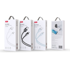 Кабель XO PVC Shiny Colorful USB to Micro USB 5А 1м білий