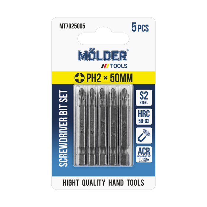 Набір біт Molder PH2x50мм 5шт