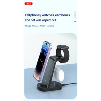 Бездротовий зарядний пристрій XO WX035 3в1 Watch Charger + Lightning + TWS
