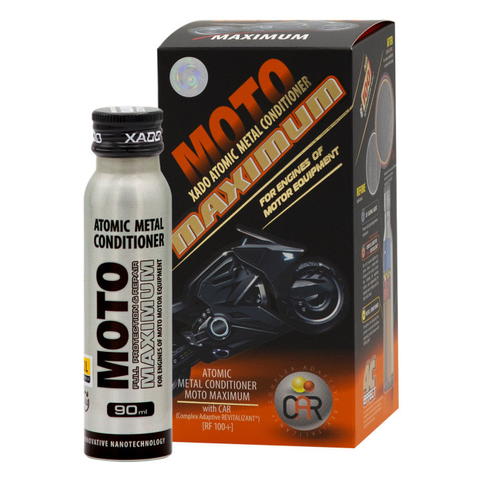Атомарний кондиціонер металу Xado Moto Maximum для мотоциклів 90мл