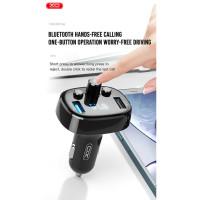 FM-трансмітер XO BCC02 Bluetooth+FM+USB Charging чорний