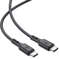 Кабель Brevia Type-C to Type-C 60W 1м, чорний box (51100BCCC1)