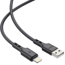 Кабель Brevia USB to Lightning 2,4A 1м, чорний ZIP (51100BULZ1)