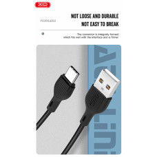 Кабель XO USB to Type-C 2,1А 1м чорний (XO-NB200C-Black)