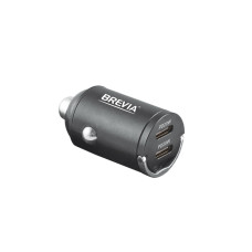 Автомобільний зарядний пристрій Brevia ePower NanoMetal 40W 2xUSB-C чорний