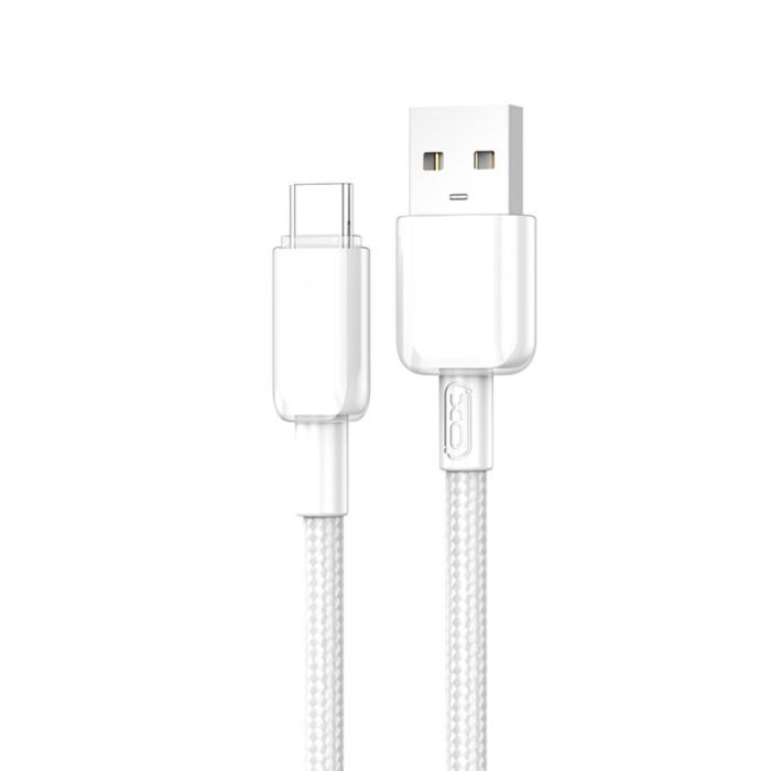 Кабель XO PVC Shiny Colorful USB to Micro USB 5А 1м білий