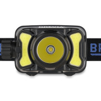 Ліхтар налобний Brevia 600Lm, 3W CREE XPG+COB, 1200mAh/3xAAA, білий/червоний