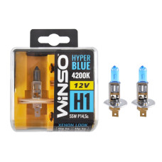 Галогенова лампа Winso H1 12V 55W P14.5s SET HYPER BLUE 4200K 2шт