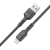Кабель Brevia USB to Lightning 2,4A 2м, чорний ZIP (51200BULZ1)