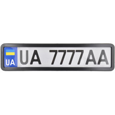 Рамка Сarlife під номер, чорна глянцева