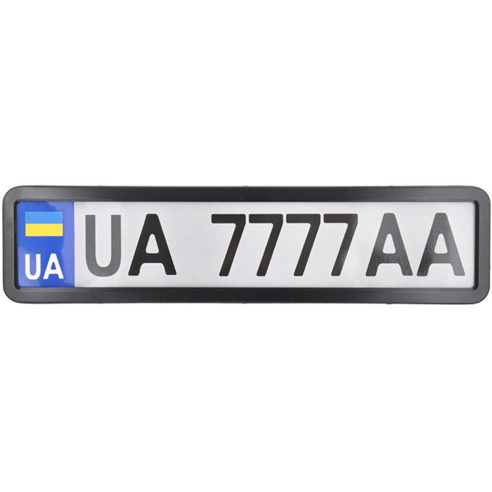 Рамка Сarlife під номер, чорна глянцева