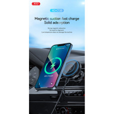 Тримач телефону автомобільний XO з бездротовою зарядкою CX015 15W Magnetic Car Air Outlet Wireless чорний