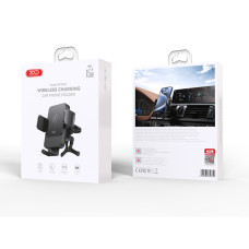 Тримач телефону автомобільний XO з бездротовою зарядкою WX041 Dual Arm Air Outlet 15W Wireless чорний