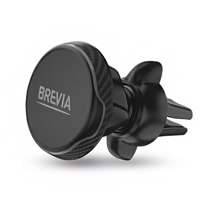 Тримач телефону автомобільний Brevia AirClip MagButton на дефлектор, 4 магніти