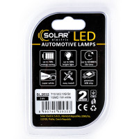 Автолампа Solar LED 24V T10 W2.1x9.5d 1SMD white, 2шт