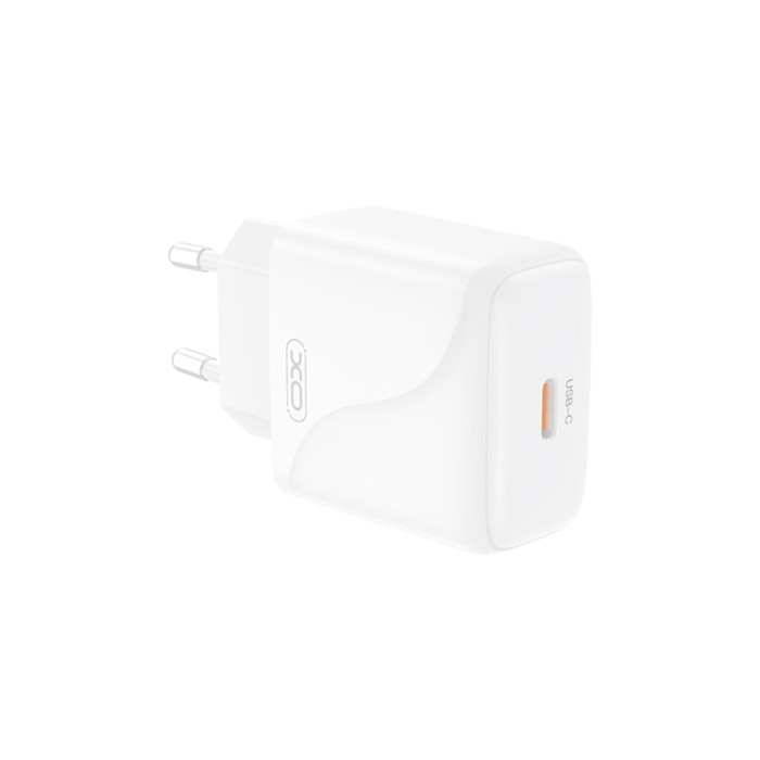 Мережевий зарядний пристрій XO L141 Single USB-C 20W + Lightning кабель білий