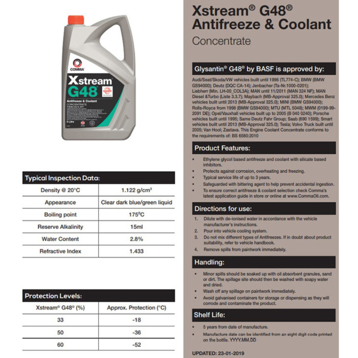 Антифриз Comma Xstream G48 AF Conc синій концентрат 20л