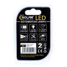 Автолампа Solar LED 24V SV8.5 T11x36 6SMD white, 2шт
