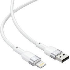 Кабель Brevia USB to Lightning 2,4A 1,2м, білий ZIP (52120WULZ1)