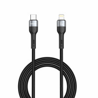 Кабель Winso Pro Type-C to Lightning 30W TPE+плетіння 1,2м чорний