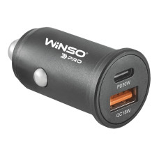 Автомобільний зарядний пристрій Winso Pro 48W 1xUSB-C+1xUSB-A, metal