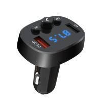 FM-трансмітер XO BCC03 Bluetooth+QC чорний