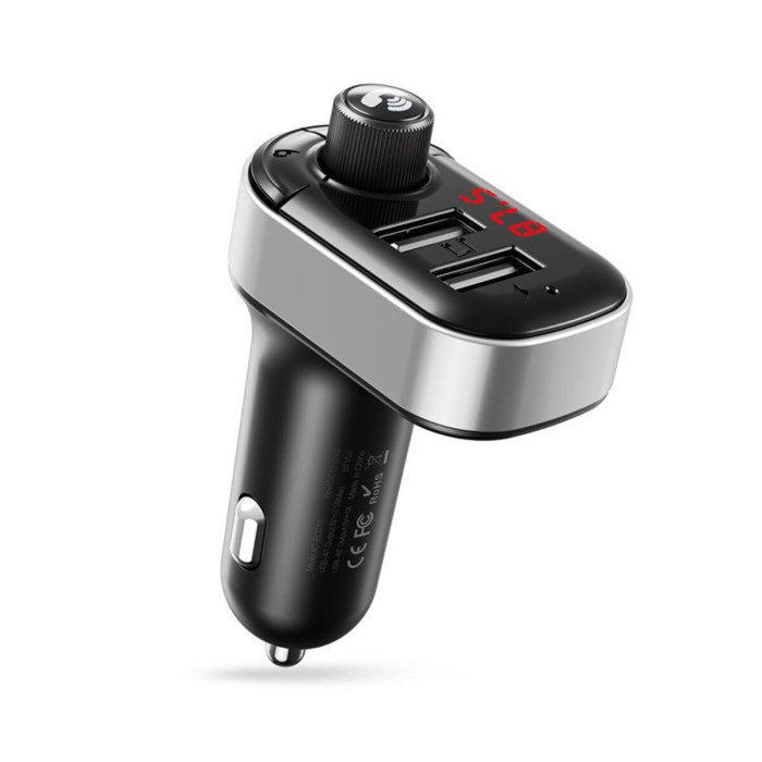 FM-трансмітер XO BCC10 Smart Bluetooth+MP3 чорний