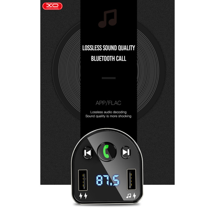 FM-трансмітер XO BCC01 Bluetooth+FM+MP3 чорний