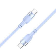 Кабель Brevia Type-C to Type-C 60W 1,2м, синій ZIP (52120UCCZ1)