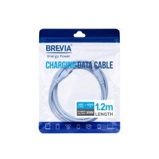 Кабель Brevia Type-C to Lightning 30W 1,2м, синій ZIP (52120UCLZ1)