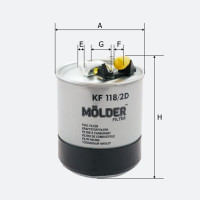 Фільтр паливний Molder Filter KF 118/2D (WF8353, KL228/2D, WK84223X)