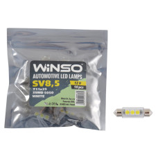 Автолампа Winso LED 12V SMD SV8.5 T11x39 3LEDS 5050 white 10шт
