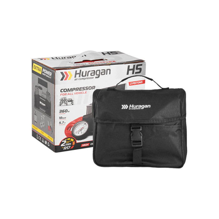 Компресор автомобільний Huragan 12В 7Атм 85л/хв