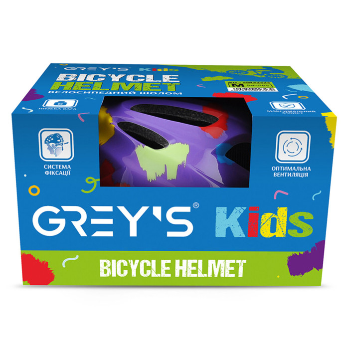 Велосипедний шолом дитячий Grey's М фіолетовий матовий GR22323