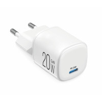 Мережевий зарядний пристрій Brevia ePowerGaN PD20W USB-C білий