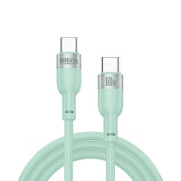 Кабель Brevia Type-C to Type-C 60W 1,2м, м'ятний box (52120MCCC1)