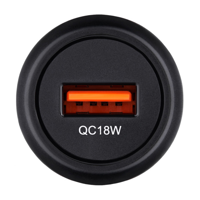 Автомобільний зарядний пристрій Brevia ePower SingleDrive 18W 1xUSB-A чорний